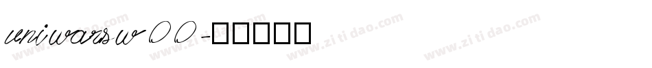 uniwarsw00字体转换
