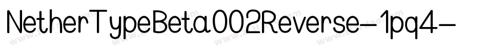 NetherTypeBeta002Reverse-1pq4字体转换