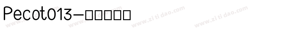Pecot013字体转换