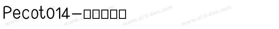 Pecot014字体转换