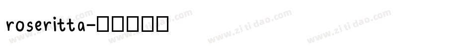 roseritta字体转换