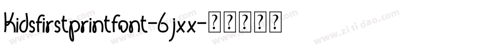 Kidsfirstprintfont-6jxx字体转换