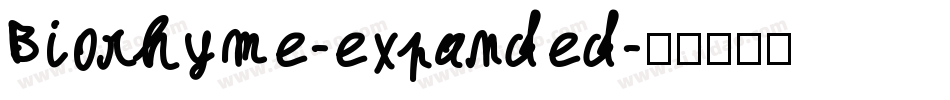 Biorhyme-expanded字体转换