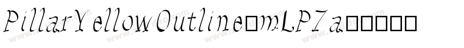 PillarYellowOutline-mLP7a字体转换