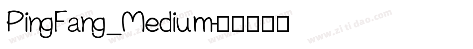 PingFang_Medium字体转换