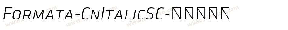 Formata-CnItalicSC字体转换