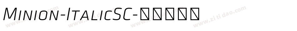 Minion-ItalicSC字体转换