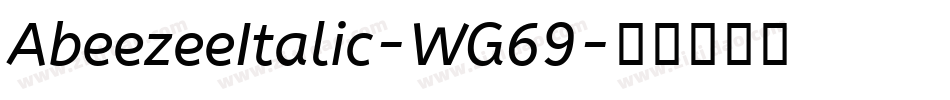 AbeezeeItalic-WG69字体转换