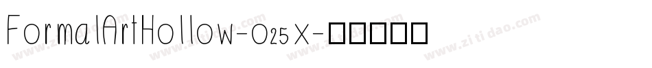 FormalArtHollow-o25x字体转换