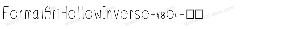 FormalArtHollowInverse-48o4字体转换