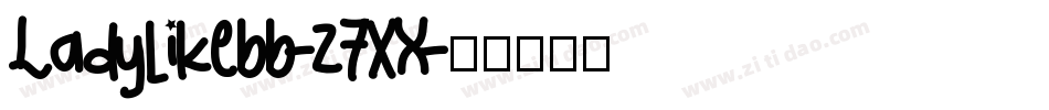 Ladylikebb-z7xX字体转换