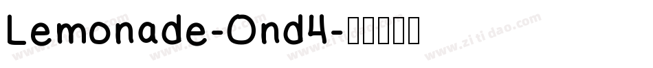 Lemonade-Ond4字体转换