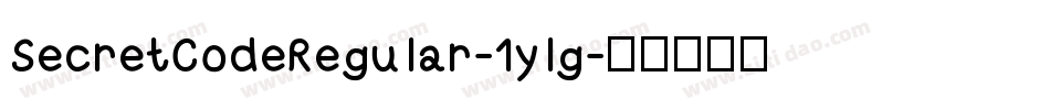 SecretCodeRegular-1ylg字体转换