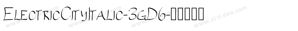 ElectricCityItalic-3gD6字体转换