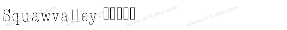 Squawvalley字体转换