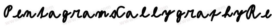 PentagramsCallygraphyRegular-707K字体转换