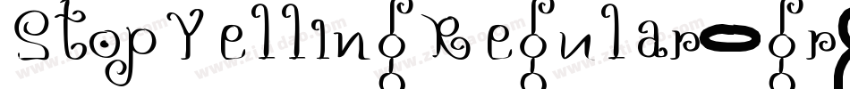 StopYellingRegular-gr86字体转换