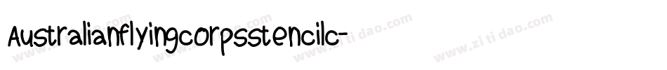 Australianflyingcorpsstencilc-0a09字体转换