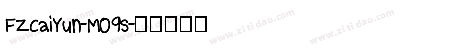 FZCaiYun-M09S字体转换