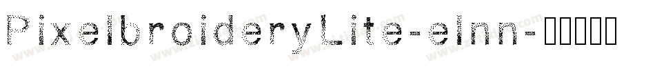 PixelbroideryLite-elnn字体转换