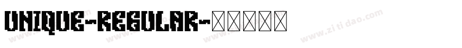 Unique-Regular字体转换