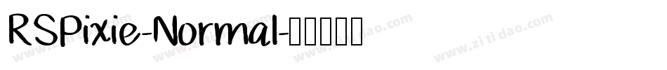 RSPixie-Normal字体转换