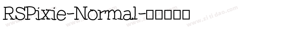 RSPixie-Normal字体转换