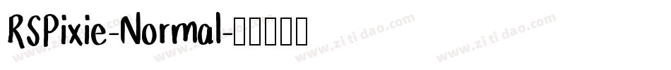 RSPixie-Normal字体转换