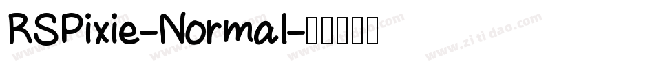 RSPixie-Normal字体转换