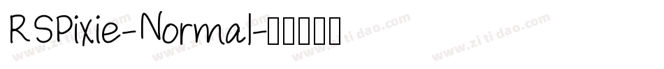 RSPixie-Normal字体转换