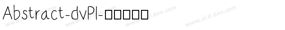 Abstract-dvPl字体转换