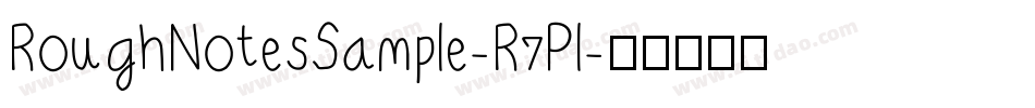 RoughNotesSample-R7Pl字体转换