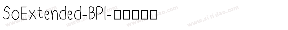 SoExtended-BPl字体转换