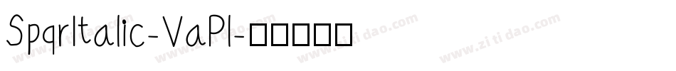 SpqrItalic-VaPl字体转换