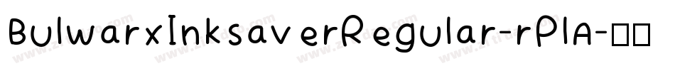 BulwarxInksaverRegular-rPlA字体转换