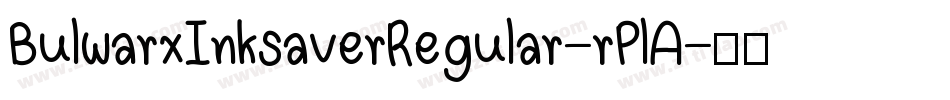 BulwarxInksaverRegular-rPlA字体转换