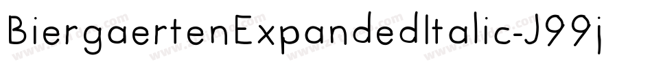 BiergaertenExpandedItalic-J99j字体转换