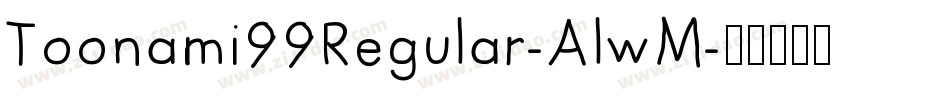 Toonami99Regular-AlwM字体转换