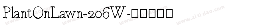 PlantOnLawn-2o6W字体转换