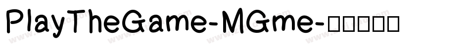 PlayTheGame-MGme字体转换