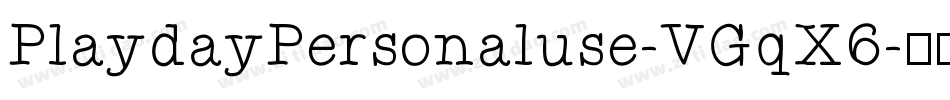 PlaydayPersonaluse-VGqX6字体转换