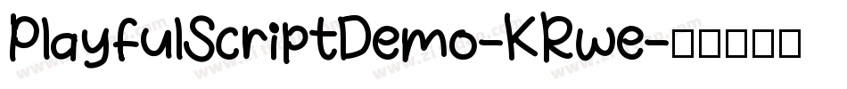 PlayfulScriptDemo-KRwe字体转换