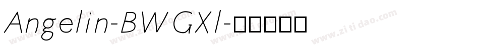 Angelin-BWGXl字体转换