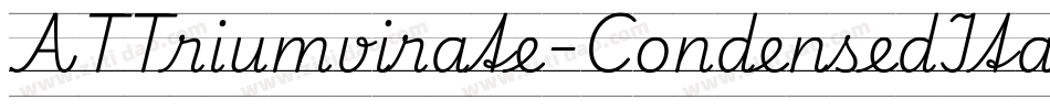 ATTriumvirate-CondensedItalic字体转换