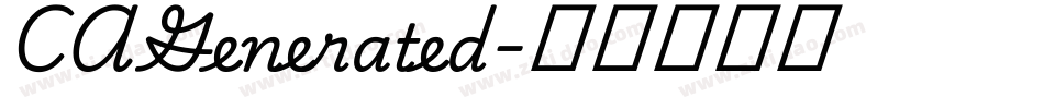 CAGenerated字体转换