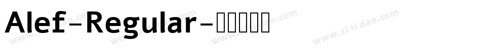 Alef-Regular字体转换