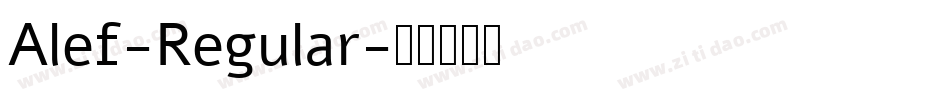 Alef-Regular字体转换