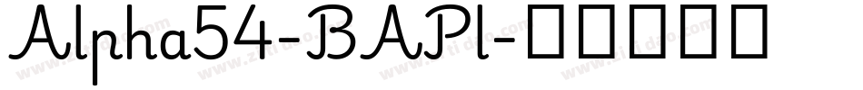 Alpha54-BAPl字体转换