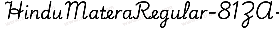 HinduMateraRegular-81ZA字体转换