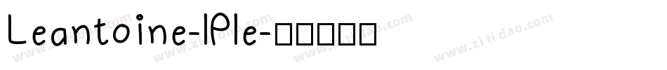 Leantoine-lPle字体转换